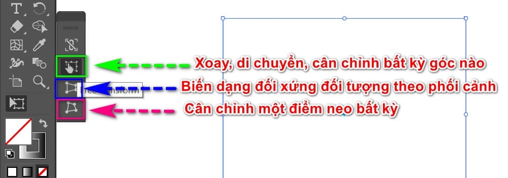 Công cụ free transform tool