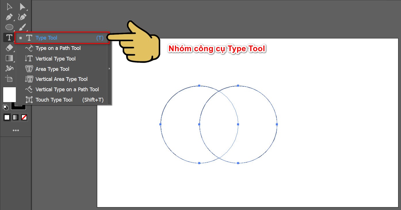 Nhóm công cụ type tools