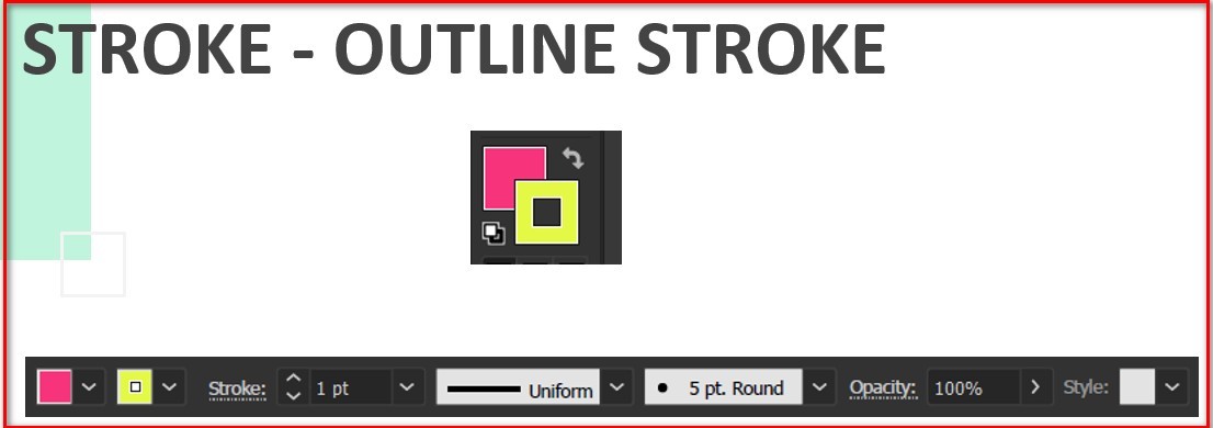 hình công cụ stroke outline stroke