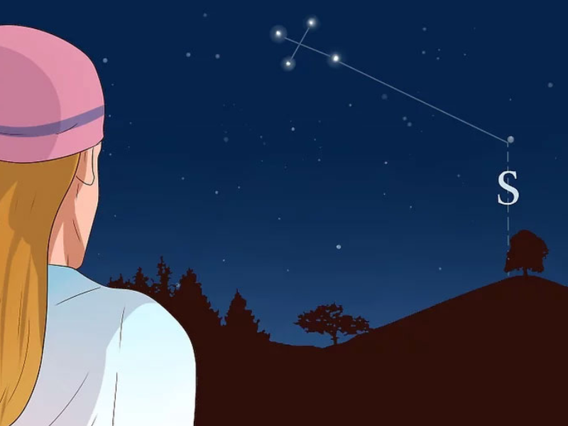 Xác định hướng Dựa Theo Sao Hôm - Sao Mai