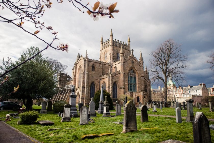 Dunfermline Abbey in Fife, Scotland.