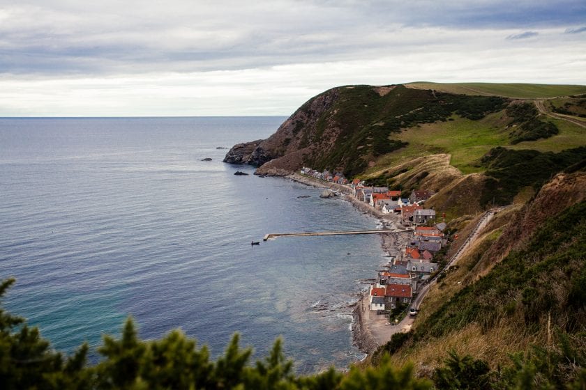 The small village of Crovie in Aberdeenshire