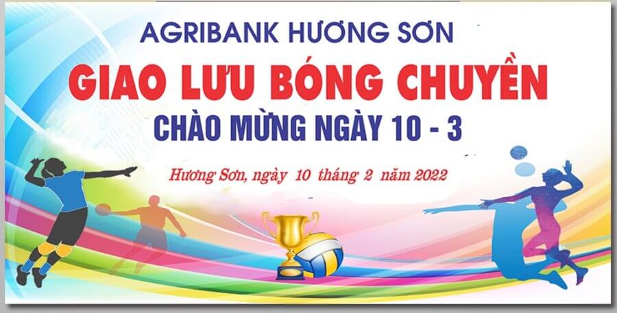 Mẫu pano giao lưu bóng chuyền