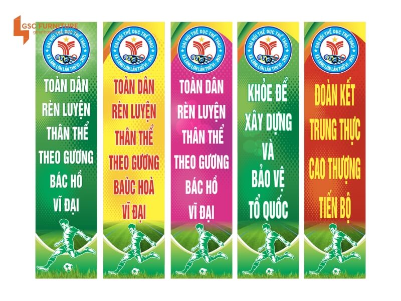 Băng rôn khẩu hiệu thể thao ngắn gọn xúc tích