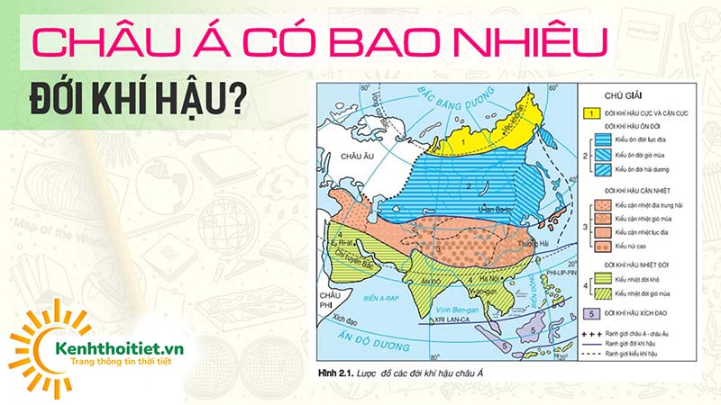 Đâu là các kiểu khí hậu phổ biến ở Châu Á?