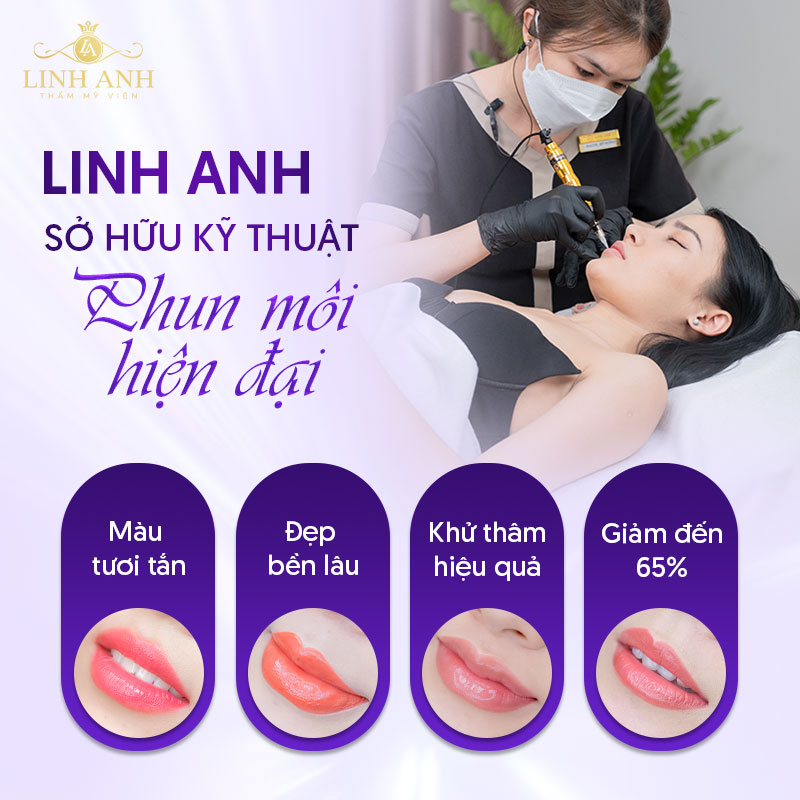 bảng giá phun môi tại TMV Linh Anh