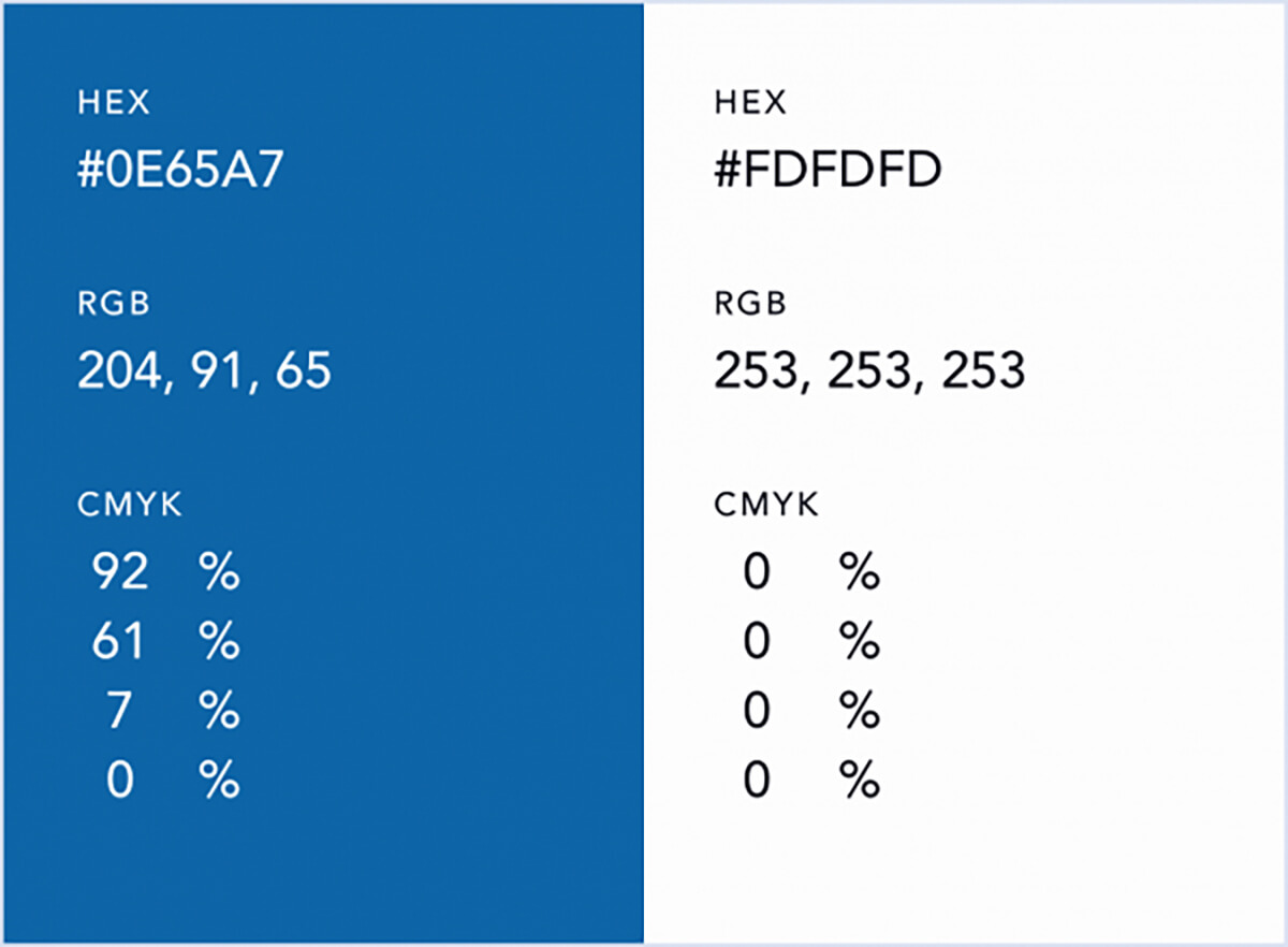 Logo màu xanh dương kết hợp với màu trắng tạo sự trang trã, trẻ trung