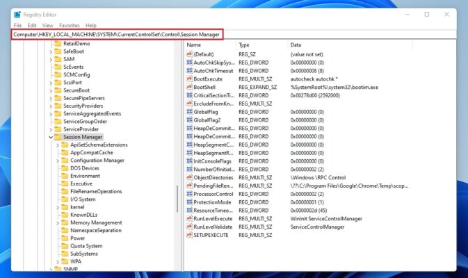 tat check disk bang registry editor