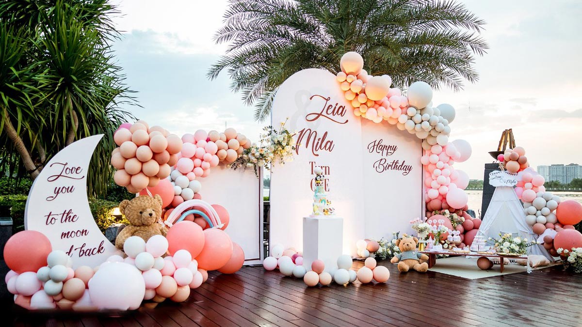 Background sinh nhật ấn tượng thu hút