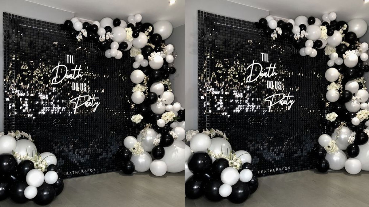 Background sinh nhật tone màu đen sang trọng