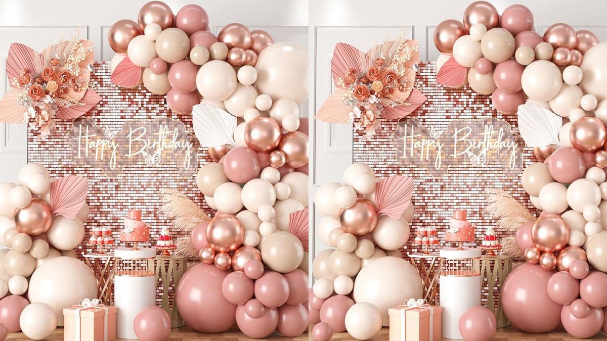 Background sinh nhật màu hồng đậm