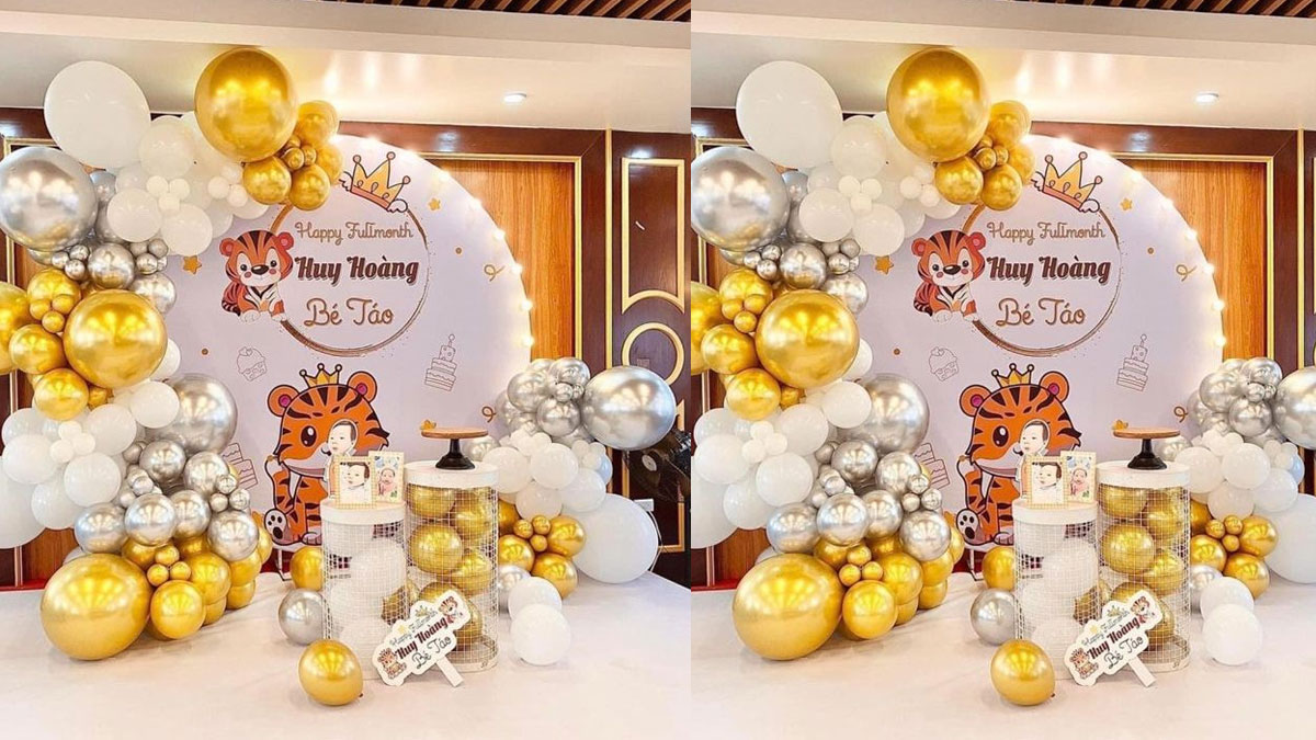 Background sinh nhật màu vàng đẹp đẽ