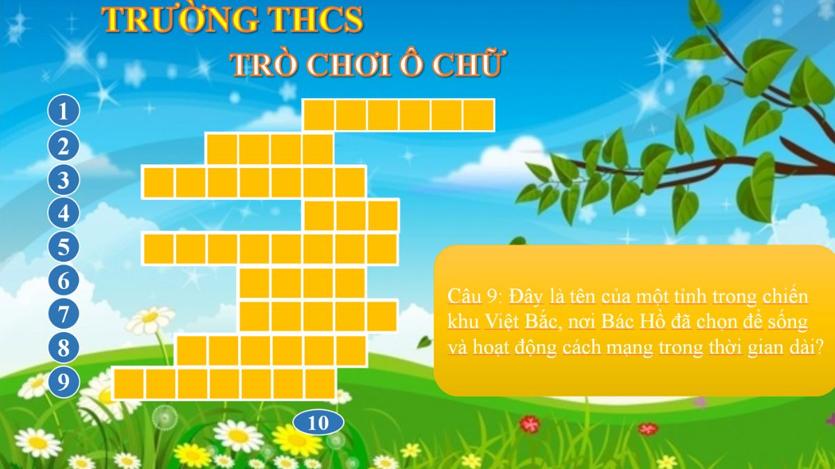Game PowerPoint Ô chữ
