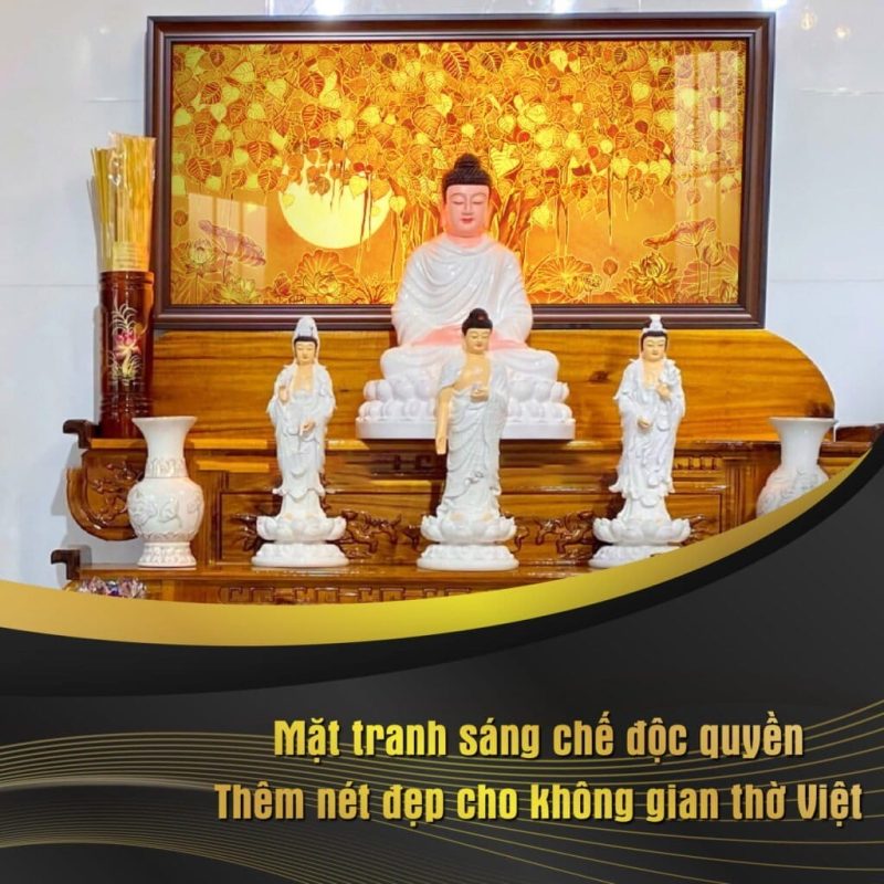 Tranh Đèn Hiện Đại In Ngang Mây Trời Xanh DecorNow HD888
