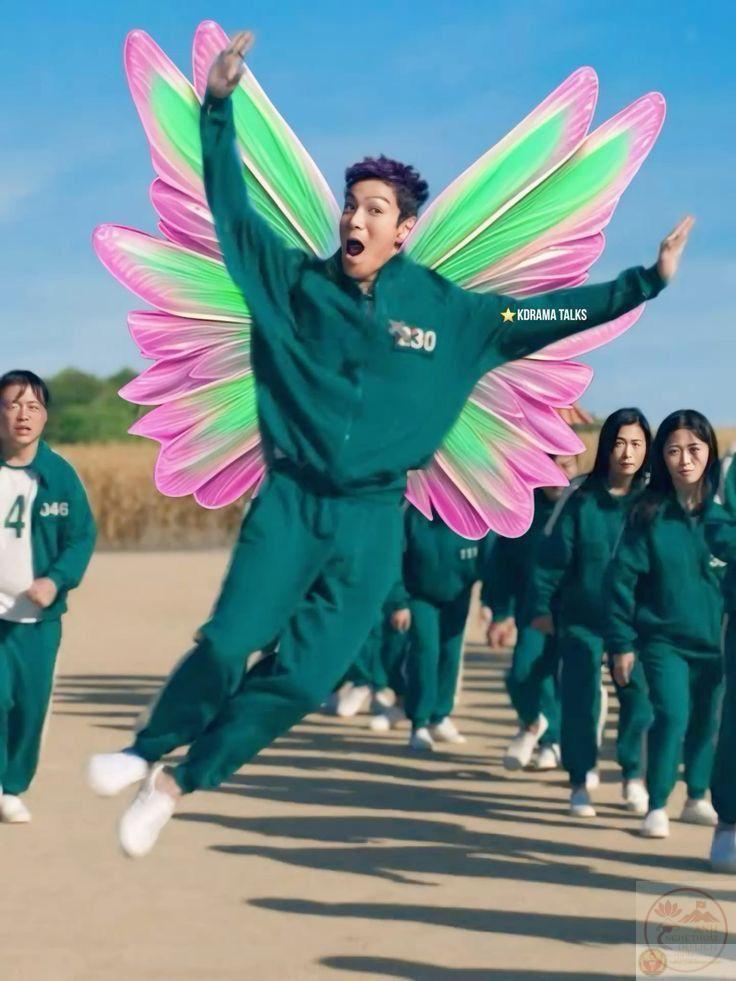 Người dùng mạng thường ghép chi tiết trong Squid Game để tạo meme sáng tạo