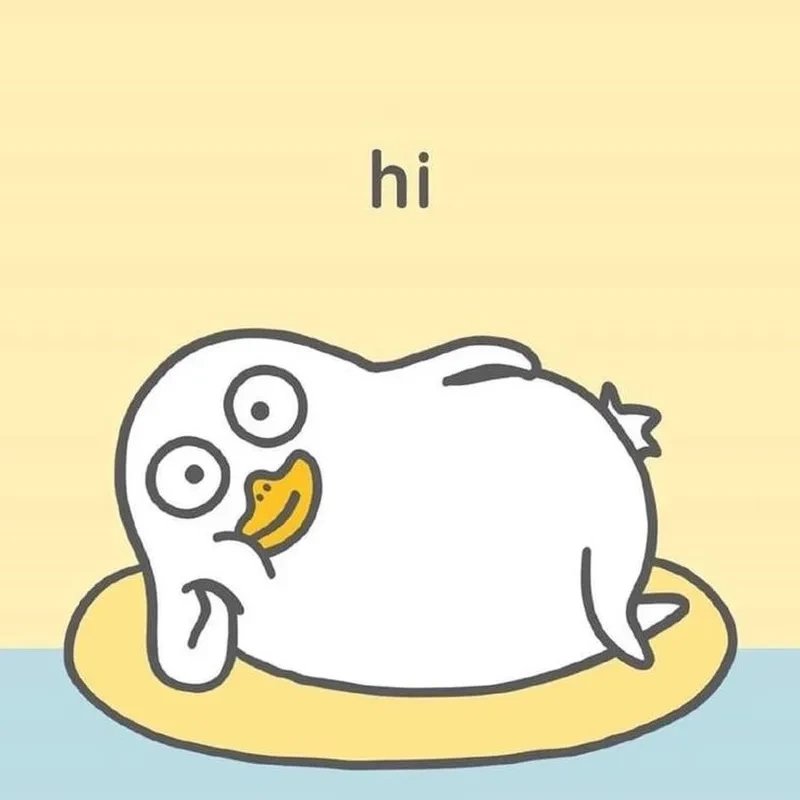 Meme chào hoạt hình cute