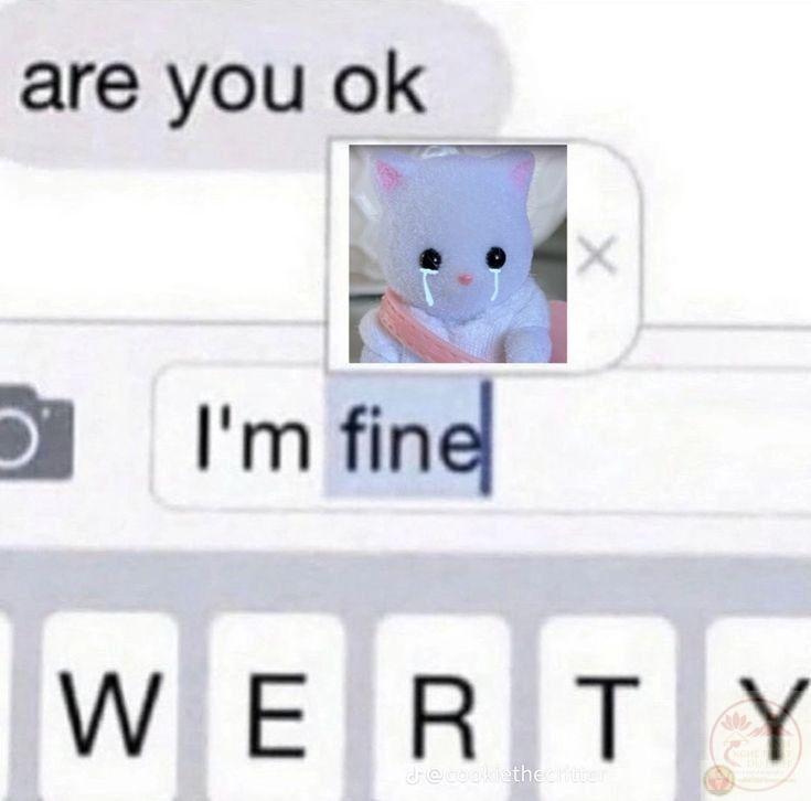 Một nụ cười gượng gạo đi kèm câu tôi ổn tạo nên cảm giác buồn cười