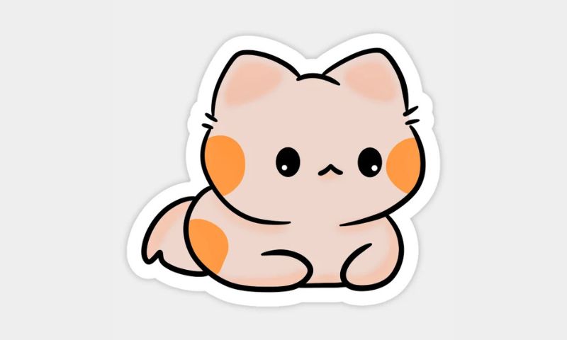 sticker mèo cute