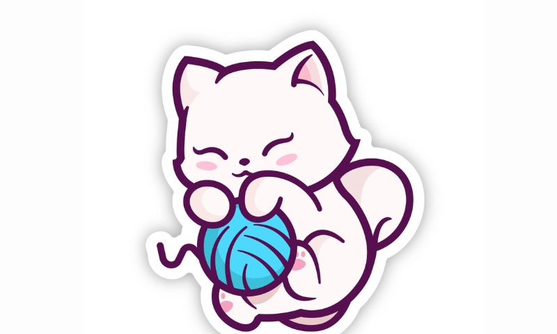 sticker mèo cute