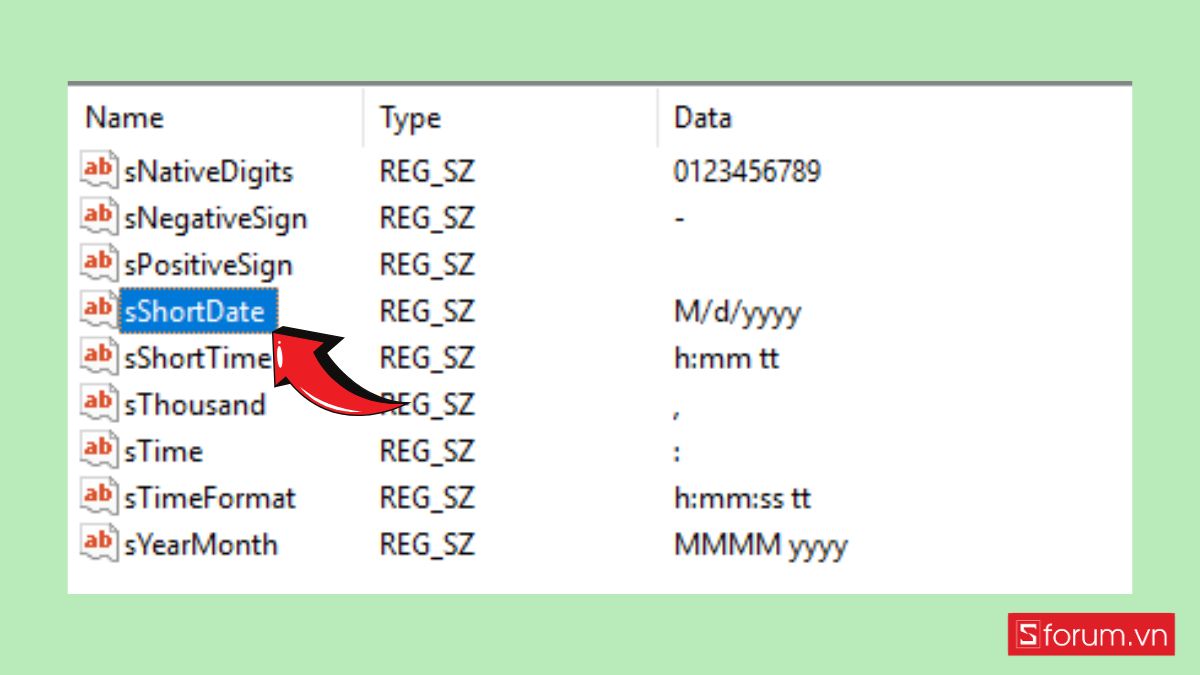 Chỉnh định dạng dd/mm/yyyy bằng Registry Editor bước 3