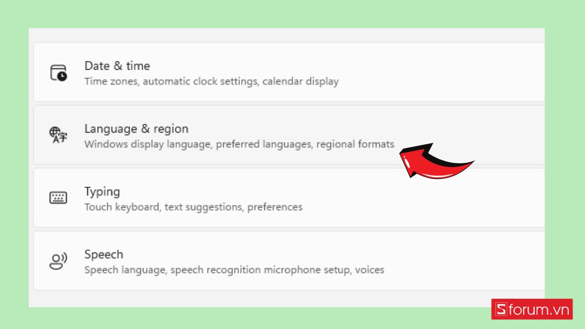 Cách chỉnh định dạng dd/mm/yyyy trong Win 11 đơn giản trong Settings bước 2