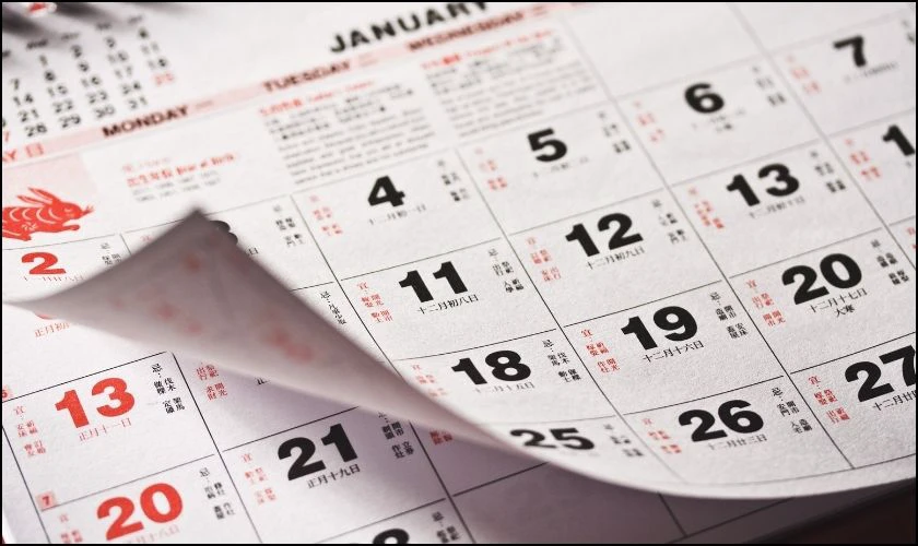 Lịch âm có ngày 31 không?