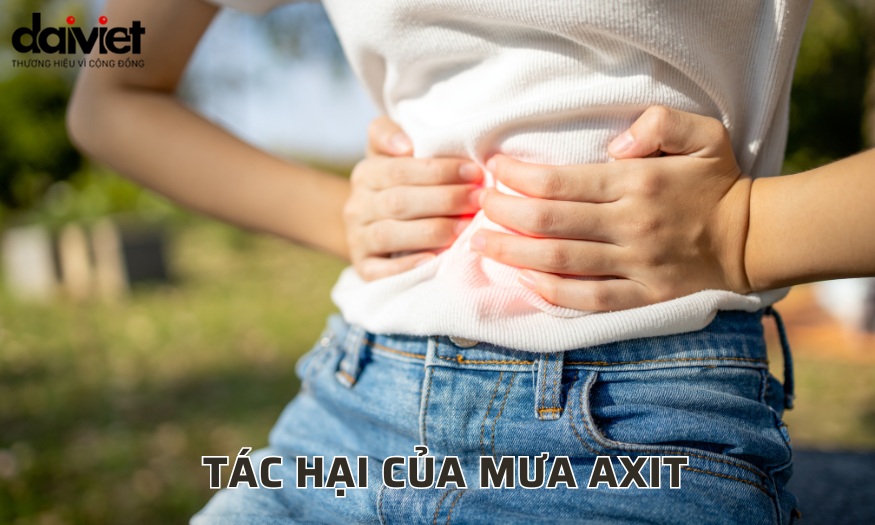 Mưa axit gây nên một số căn bệnh về đường ruột