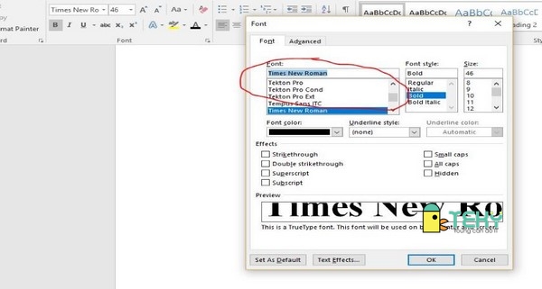 định dạng word chuẩn