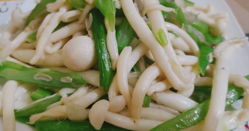 Món nấm xào đậu cô ve