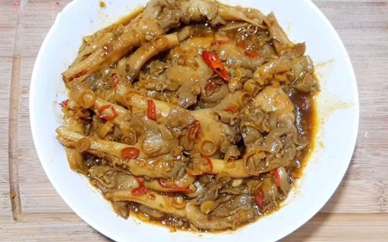 Món nấm bào ngư xào sả ớt