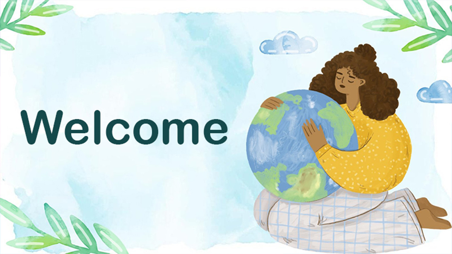 Hình nền chào mừng chủ đề trái đất