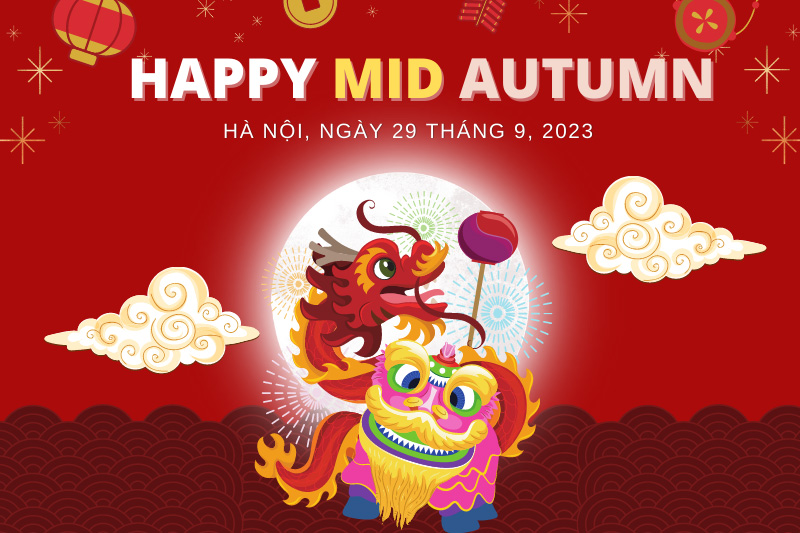 trang trí background trung thu