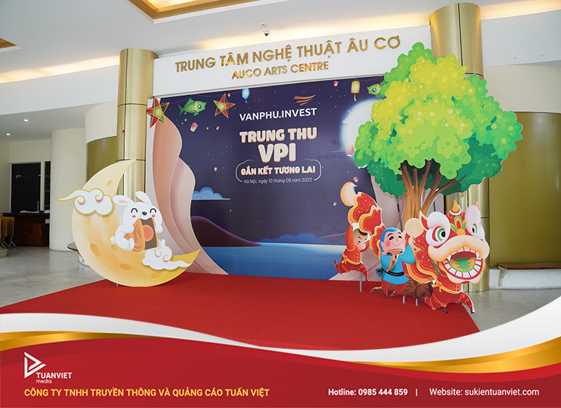 trang trí background trung thu