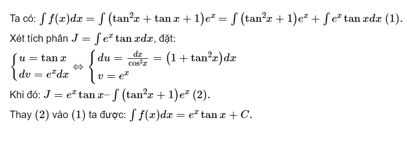 Phương pháp giải nguyên hàm của hàm số mũ