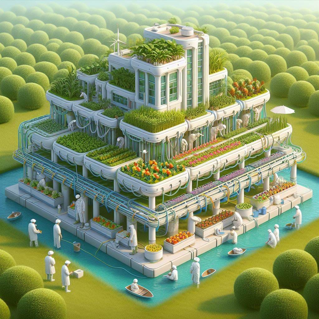 Hệ thống Aquaponics có khả năng tự động làm sạch hồ cá và cung cấp rau sạch