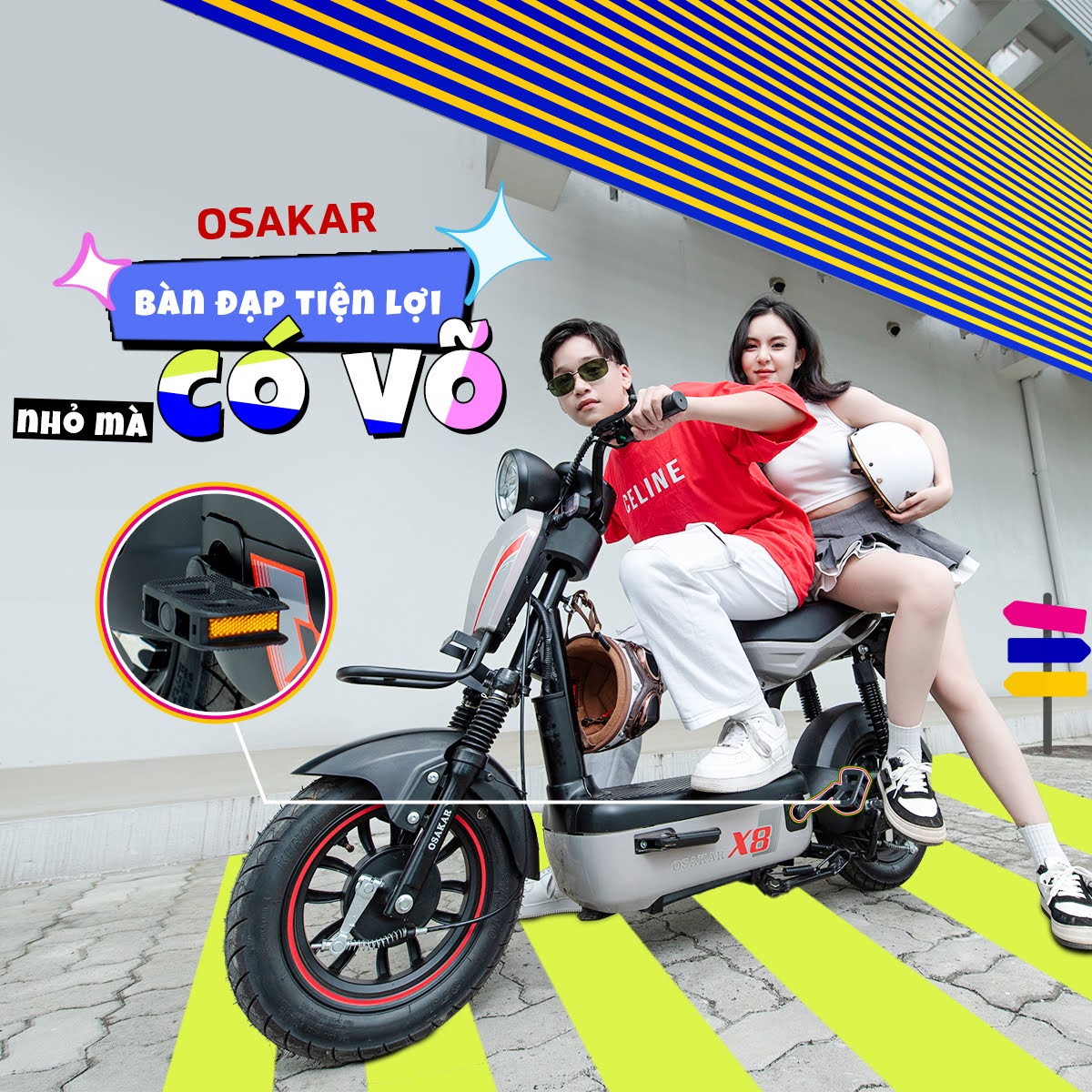 Xe điện bàn đạp OSAKAR X8