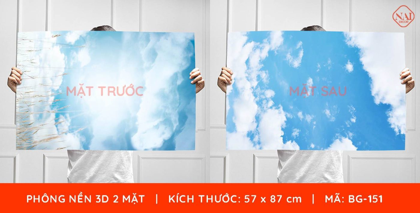 Phông Nền Bầu Trời (Nền 3D 2 Mặt chụp ảnh sản phẩm) – BG-151