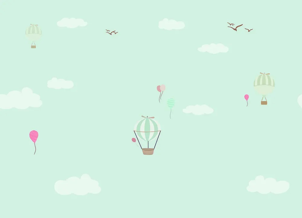 Khung nền pp cute đẹp màu xanh mint