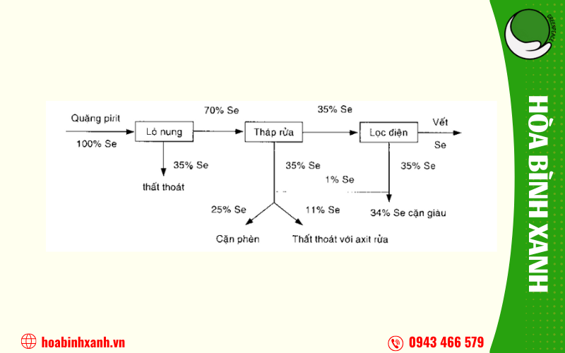 Sơ đồ thu hôi selen từ bùn