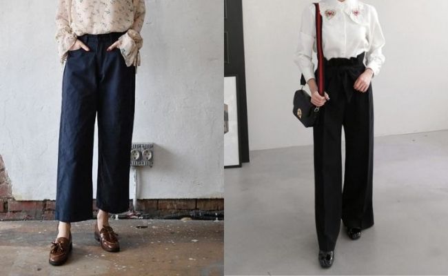 Quần ống rộng phối với giày gì trending 2024?