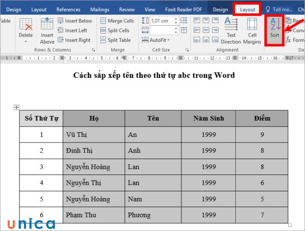 Cách sắp xếp tên theo abc trong word siêu dễ mà ai cũng làm được
