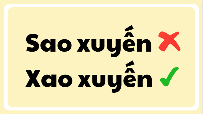 Sao xuyến hay xao xuyến đúng chính tả?