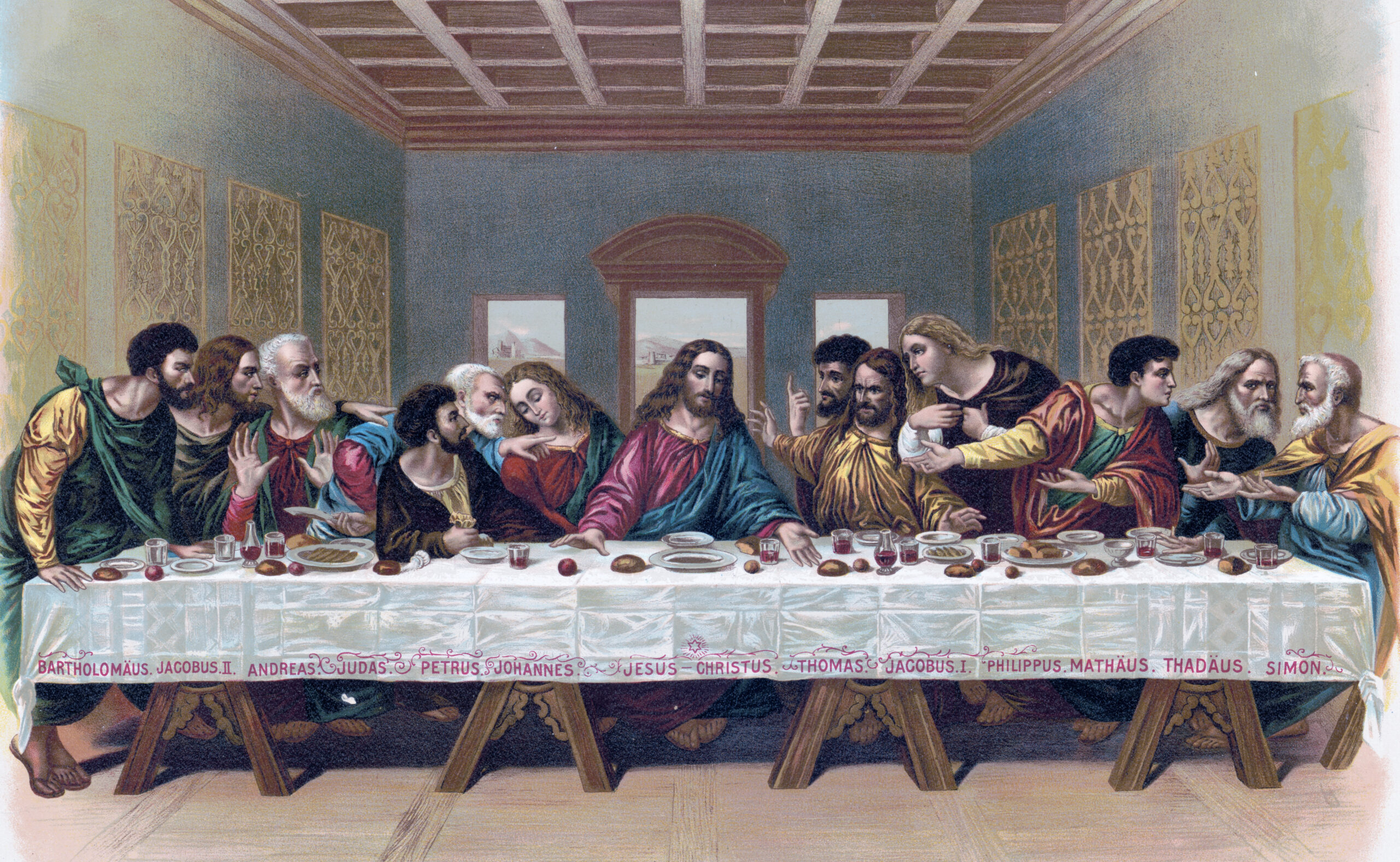 This lithograph after Leonardo Da Vinci