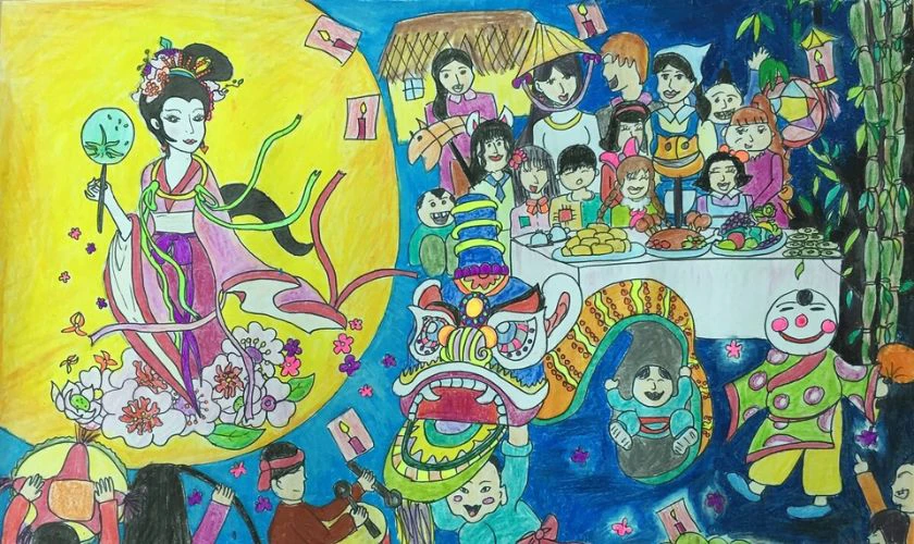 Bộ hình vẽ vui ngày Tết Trung Thu