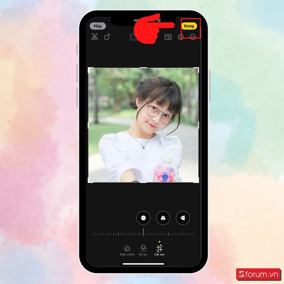 Sử dụng tính năng chỉnh sửa ảnh trên điện thoại - bước 5