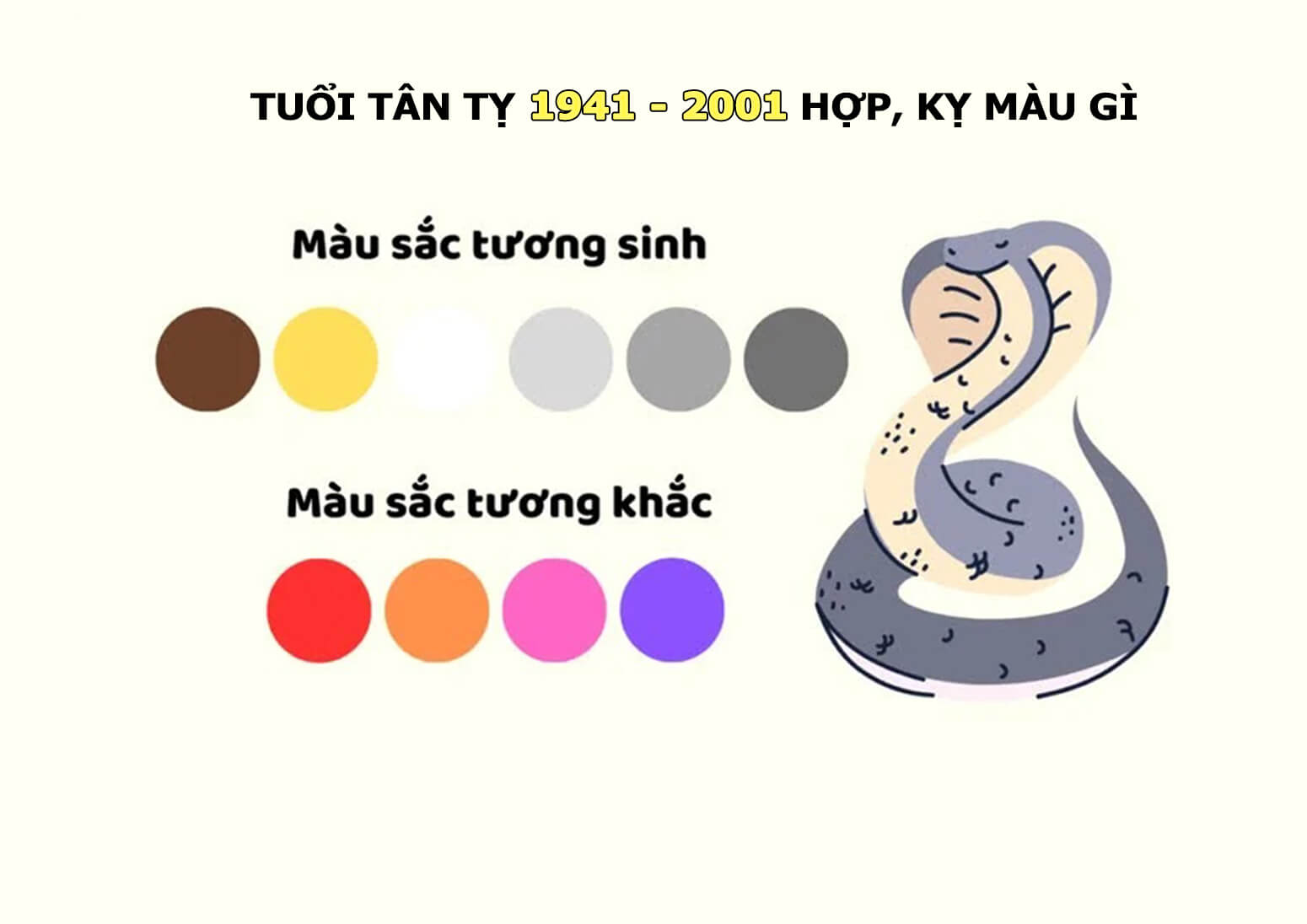 Tuổi Tân Tỵ 1941 - 2001 hợp gì? kỵ gì?