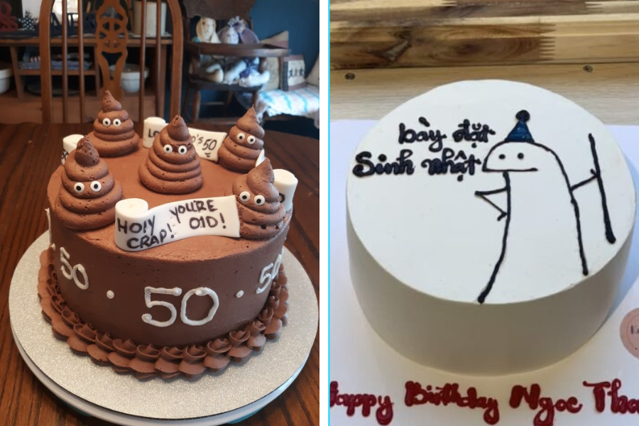 Một chiếc bánh kem in hình troll khiến bạn thân phải