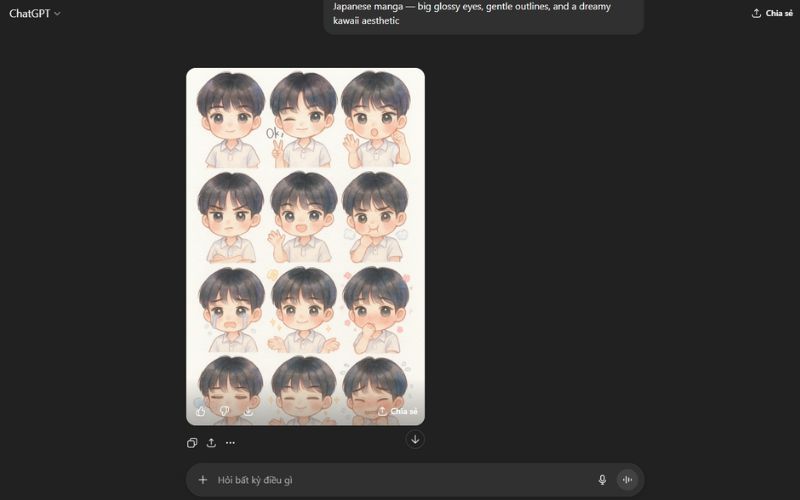 Chỉnh sửa lại ảnh chibi nếu cần