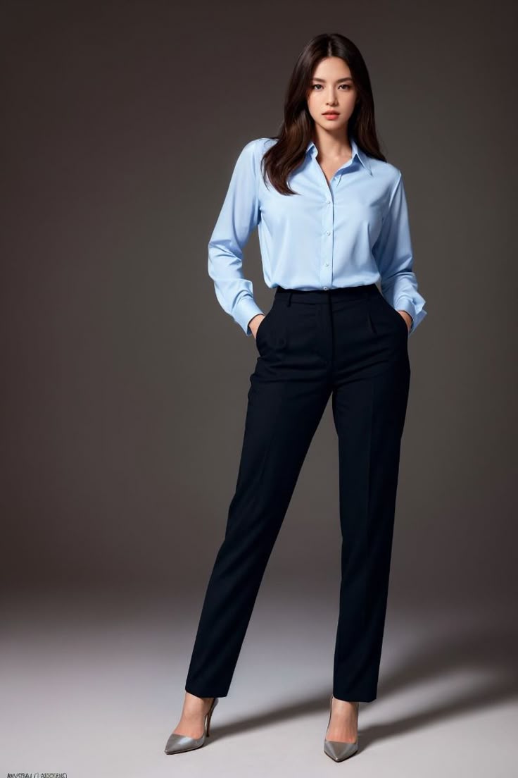 Thần thái cuốn hút khi mặc quần suông