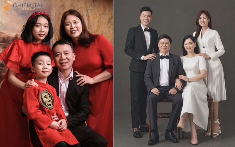 Cách tạo dáng chụp hình gia đình 4 người